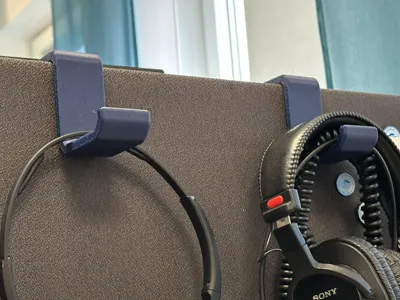 Headphone Hanger for divider wall