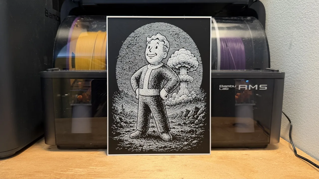 Fallout Vault Boy Explosion HueForge view 2