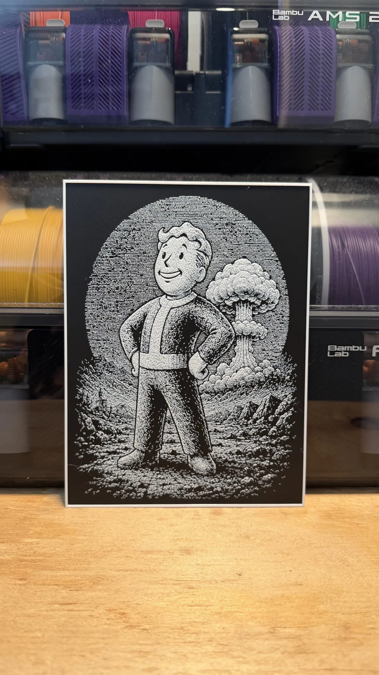 Fallout Vault Boy Explosion HueForge view 3
