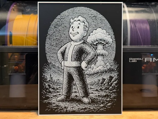Fallout Vault Boy Explosion HueForge