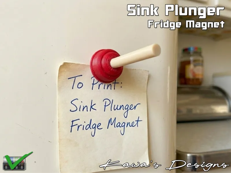 Sink Plunger Fridge Magnet