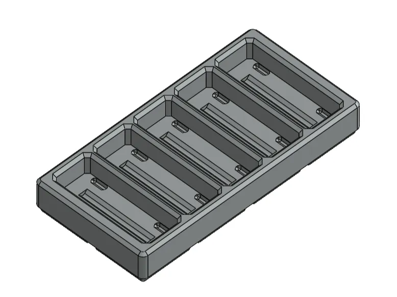 1x5 GF Bins for Clamshell Box
