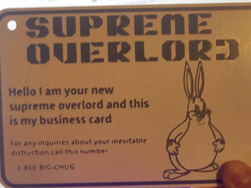 Supreme Overlord Giant Business card