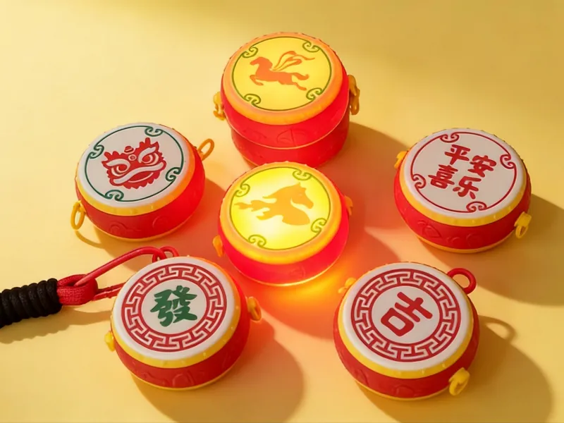 中国鼓拍拍灯（冰箱贴/挂件）