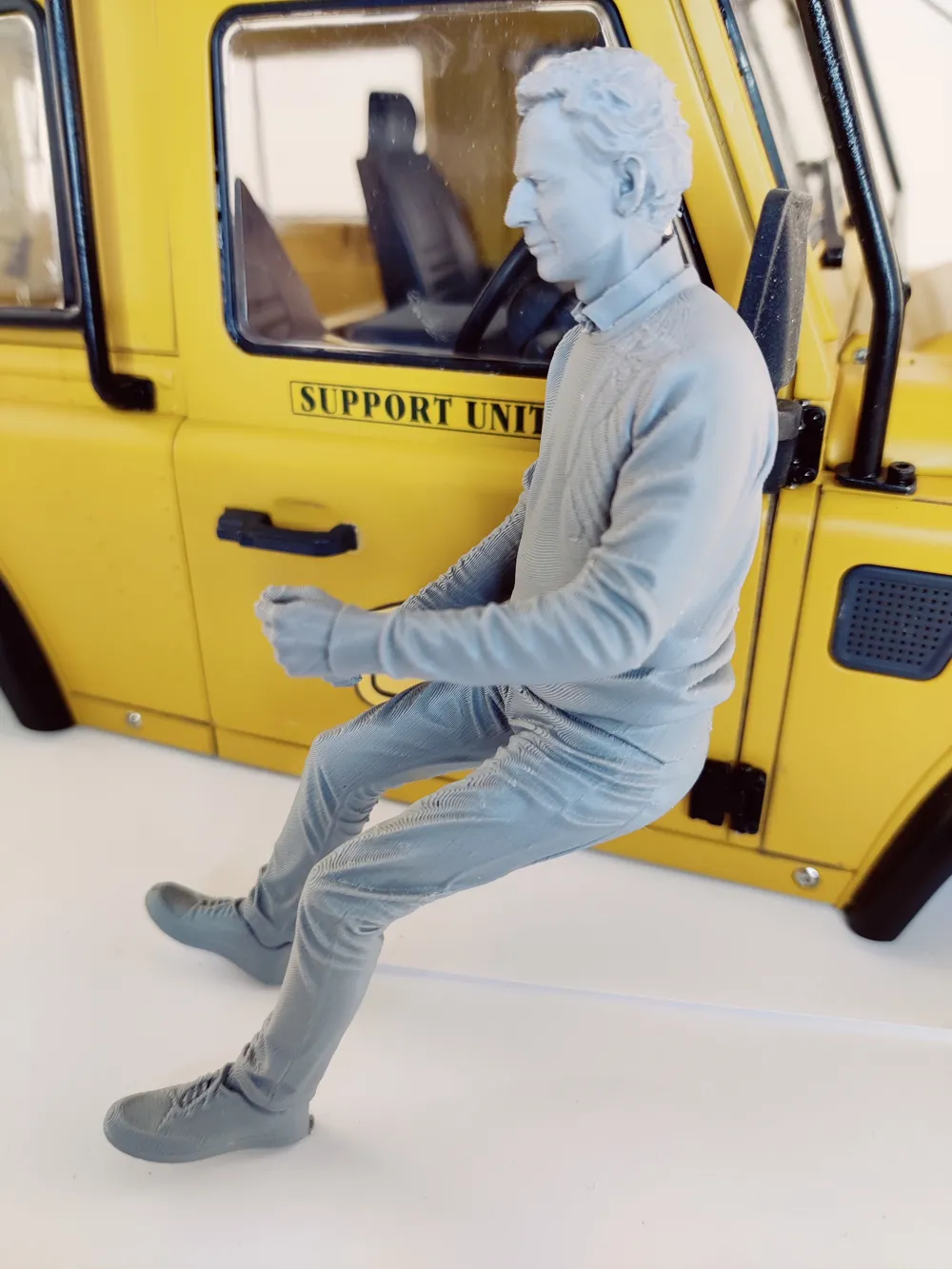 Car driver male one hand on wheel - Free 3D Print Model - MakerWorld