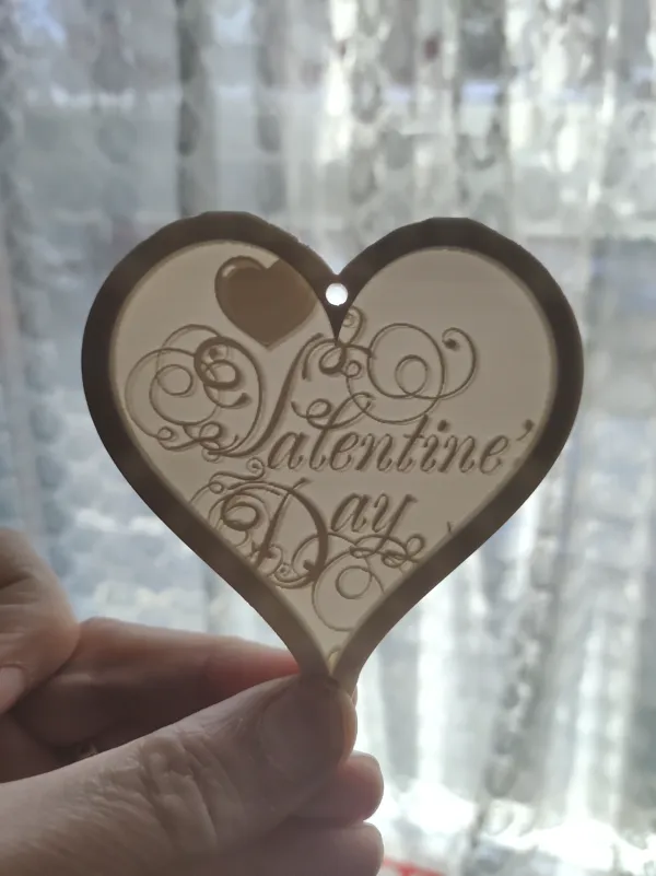 Carte lithophane Saint-Valentin