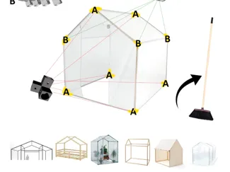 wood broom mini house kit
