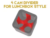 4 can divider for lunchbox style