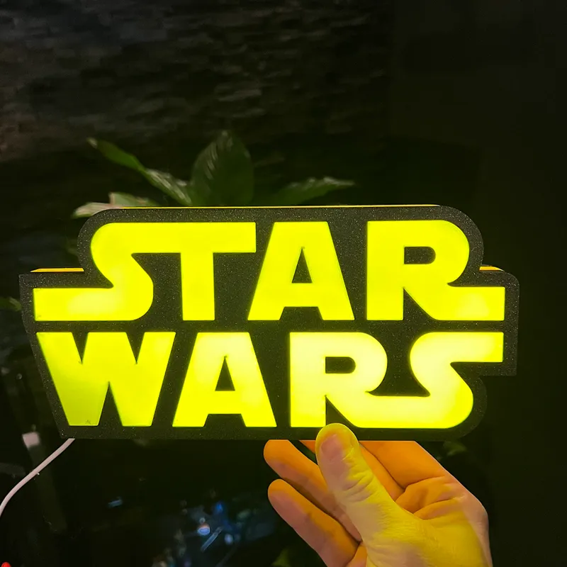 Star Wars LED Lightbox - Easy to Print | LED Sign | Movie Logo Signs