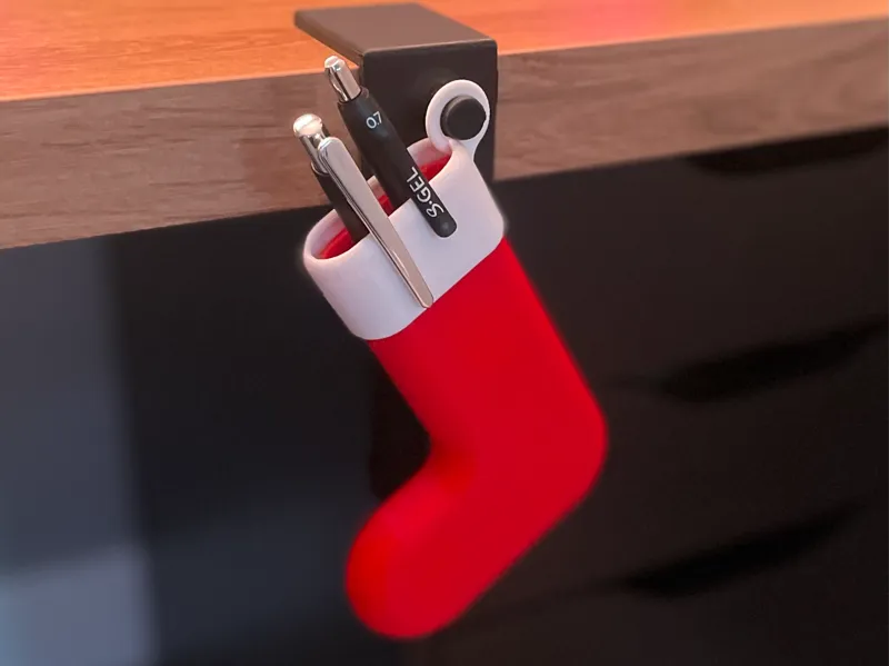 Christmas Stocking Pen Holder