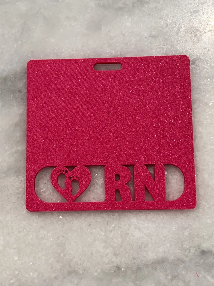 Footprint RN Badge Tag - Free 3D Print Model - MakerWorld