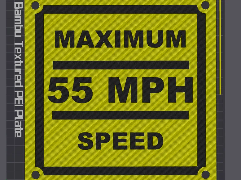 Maximum Speed 55 MPH sign