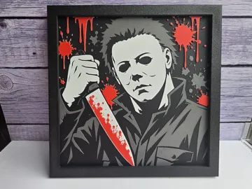 Cuadro decorativo en 3D: Michael Myers - Horror HueForge — vista de referencia 5