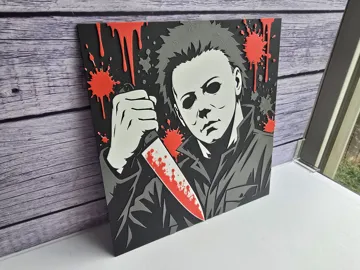 Cuadro decorativo en 3D: Michael Myers - Horror HueForge — vista de referencia 4