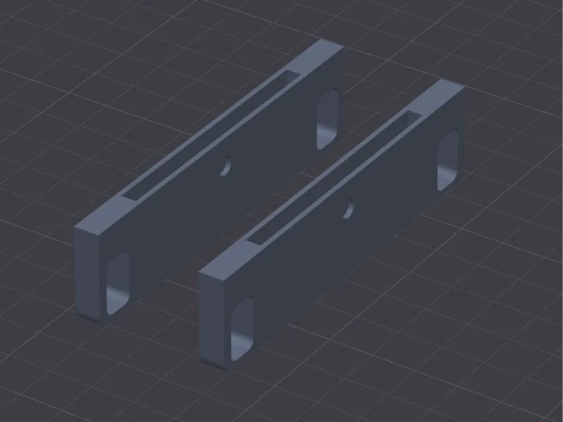 2U HHSOET power strip tabs for 10" mini rack