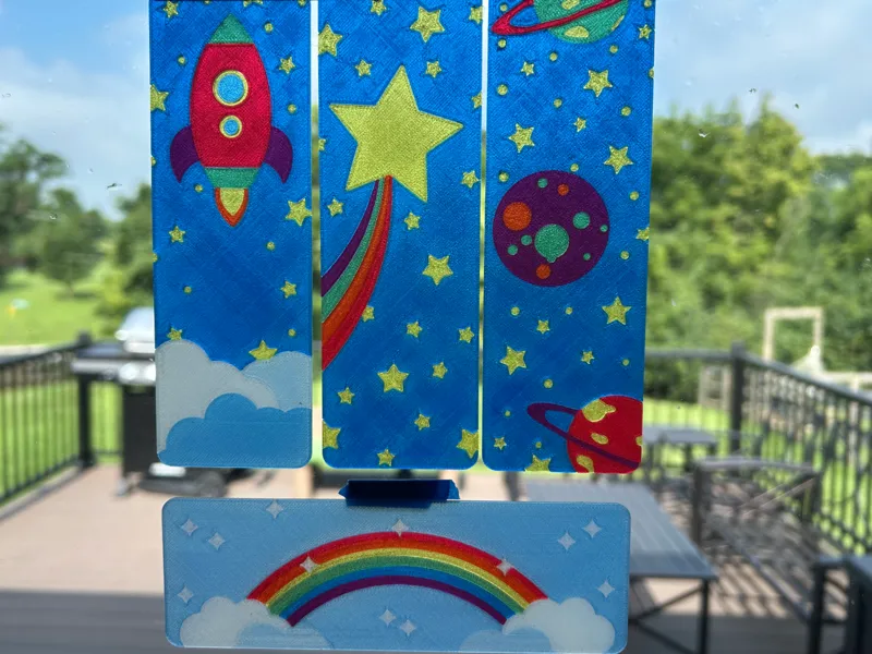 Stained Glass Bookmarks (AMS - RYBW)