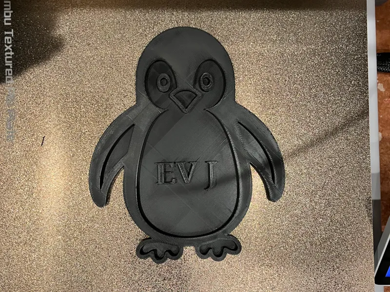 Penguin playdough stencil 