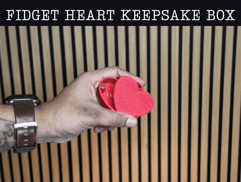Valentine's Day Fidget Heart Keepsake Box