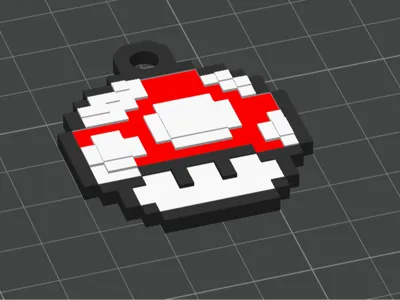 Mario Mushroom, Pixel Keychains and Decorations 