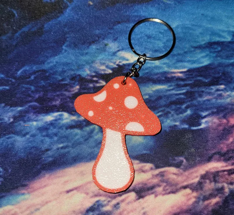 Mushroom Keychain
