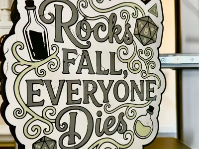 DnD phrases - Rocks fall, everyone dies lightbox