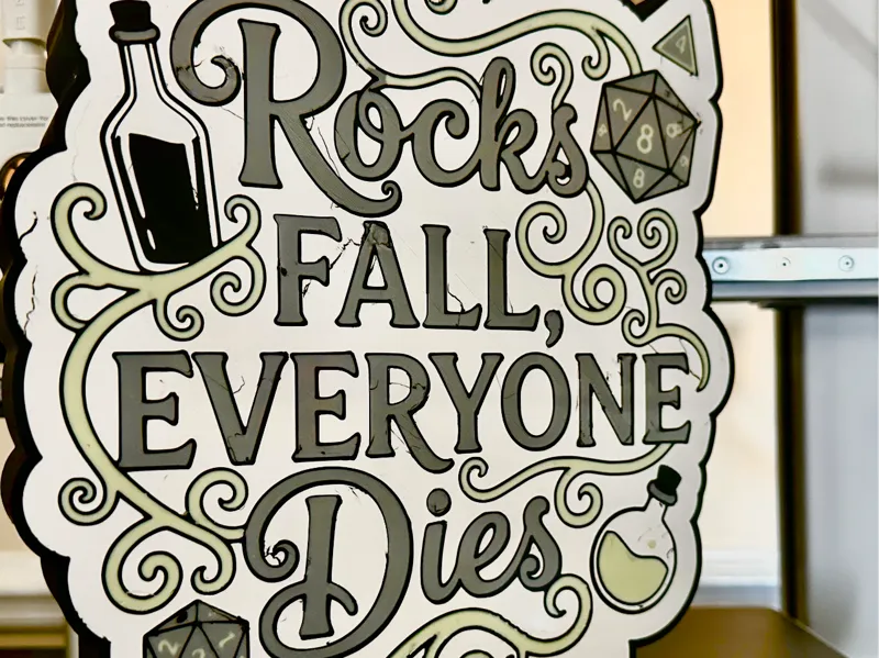 DnD phrases - Rocks fall, everyone dies lightbox
