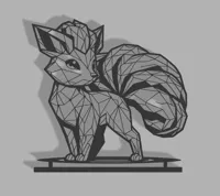 Vulpix géométrique low poly V.2 — photo 3