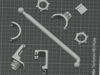 Support bar and clamps for extended support column