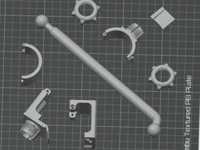 Support bar and clamps for extended support column