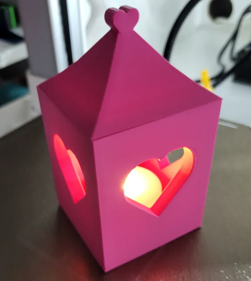 Tealight lantern heart