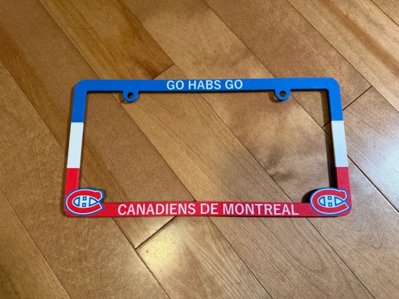 Habs License plate cover