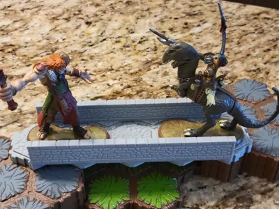 Hex Terrain Road Bridge - Heroscape Compatible