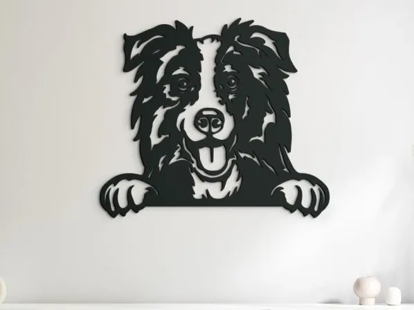 3D Wall Art Border Collie