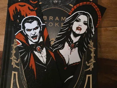 Dracula and Bride bookmark set