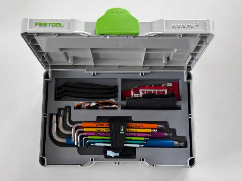 Festool Systainer 3 S76 inlay bicycle tools
