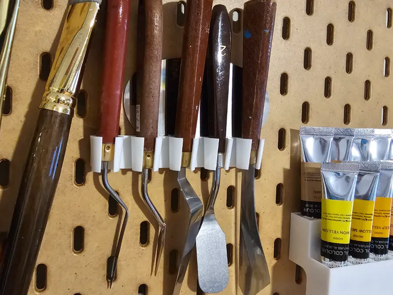 Ikea Skadis palette knife holder 