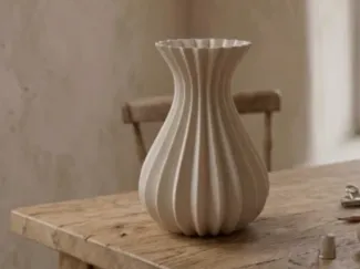 Minimalist Fluted Vase | Vase Mode Design