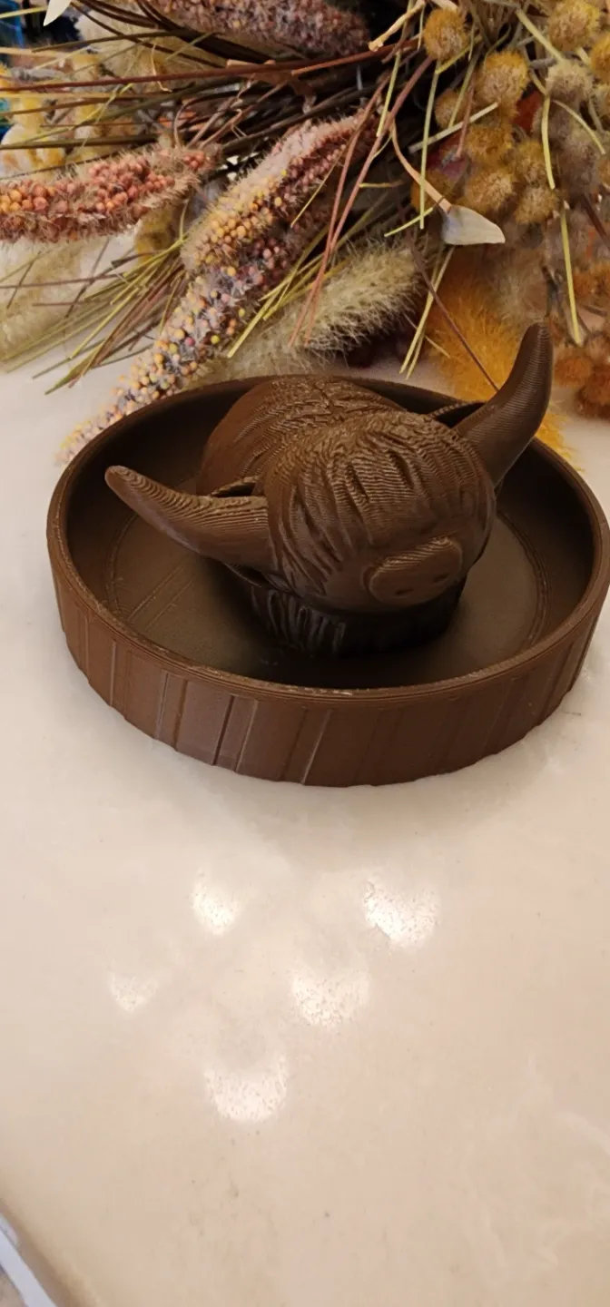 Cute Highland Cow Ring Earring Holder Storage Wife view 2