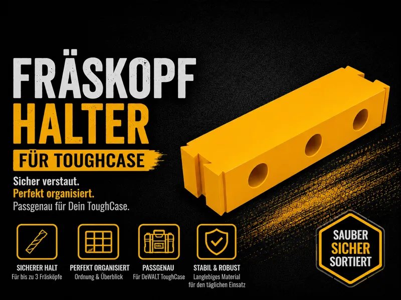 DeWALT ToughCase Fräskopfhalter (3 Fräsköpfe)