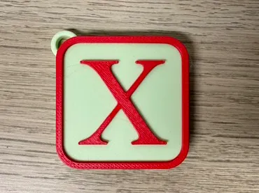 Schlüsselanhänger Buchstabe X Keychain Letter X