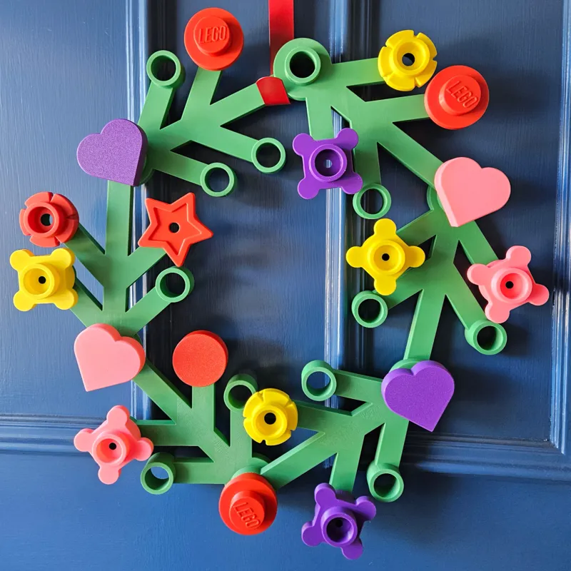 Holiday Brick Wreath Compatible Studs for Fun Deco