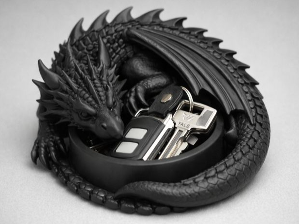 Dragon Treasure Bowl – Sleeping Dragon Key Holder