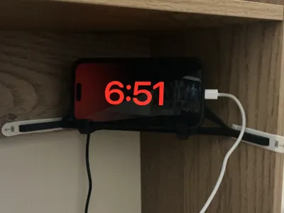 Command Strip Mounted Phone Shelf