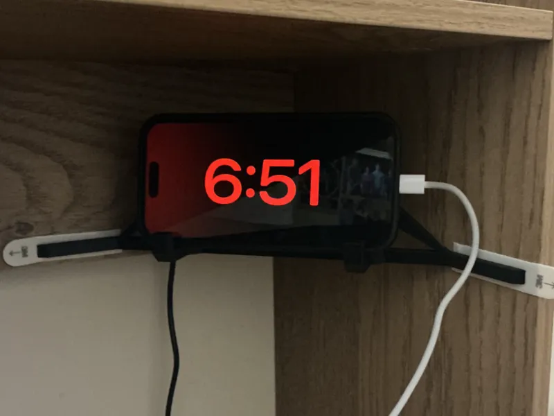 Command Strip Mounted Phone Shelf
