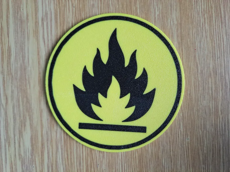 Warning Sign Coaster #07 – Flammable