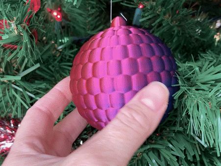 Bumpy Sphere Ornament - Multi Colored Filament