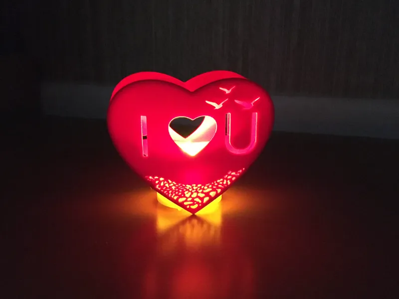 Valentines Day Heart Box Tea Candle
