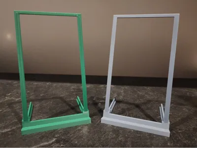 Easel, two sizes with test fit joints, 75 degrees