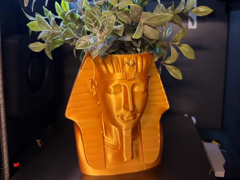 King Tut Bust Flower Pot