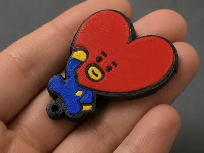 BT21 Tata BTS Heart Keychain Bottle Opener Can Opener